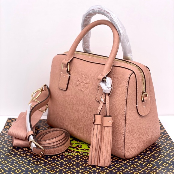 NeW! Tory Burch Thea Web Small Satchel Crossbody - Picture 15 of 15